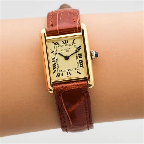 vintage Cartier women's tank watch